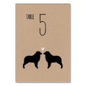 Australische herder hond silhouetten bruiloft kaart (Achterkant)