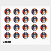 Australische Herder hond Trouw Herder Ras Ronde Sticker (Vel)