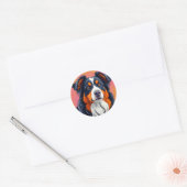 Australische Herder hond Trouw Herder Ras Ronde Sticker (Envelop)
