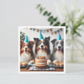 Australische herder, hond verjaardagskaart, hond kaart (Staand voorkant)