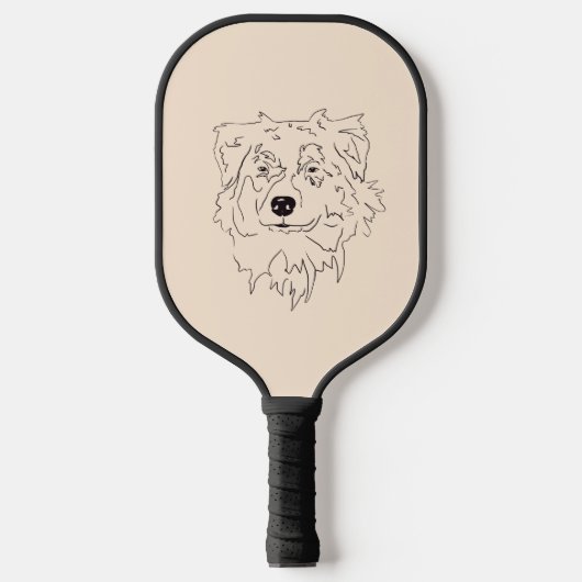 australische herder, hondentekening pickleball paddle (Voorkant)