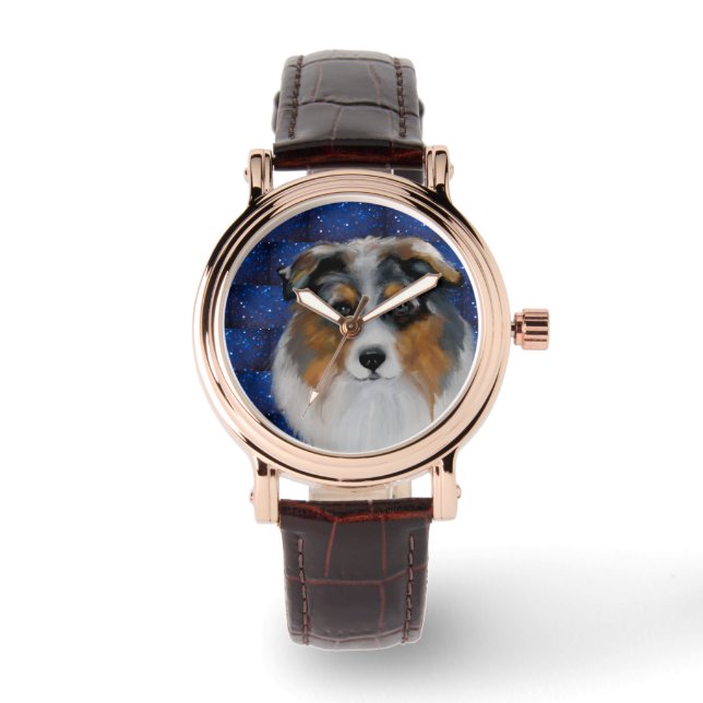 Australische Herder  Horloge (Voorkant)