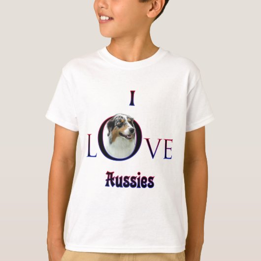 Australische Herder Ik Liefde T-shirt (Voorkant)