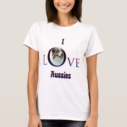 Australische Herder Ik Liefde T-shirt (Voorkant)