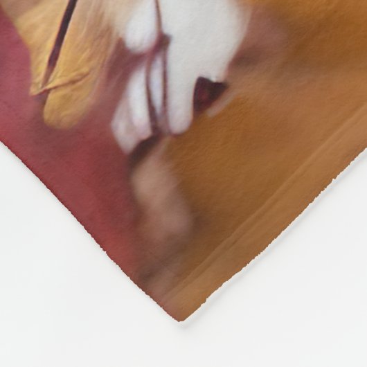 Australische herder in herfst laat Herfst inspirer Fleece Deken (Hoek)