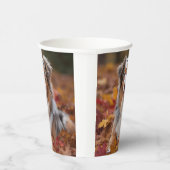 Australische herder in herfst laat Herfst inspirer Papieren Bekers (Rechts)
