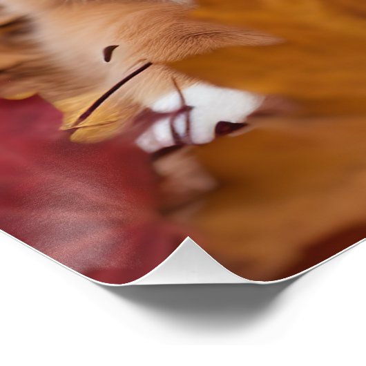 Australische herder in herfst laat Herfst inspirer Perfect Poster (Hoek)