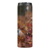 Australische herder in herfst laat Herfst inspirer Thermosbeker (Achterkant)