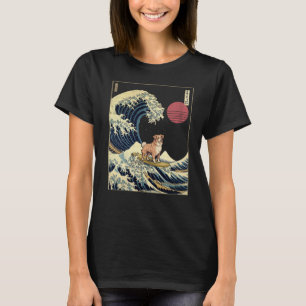 Australische Herder Japans Kanagawa Wave Funny S T-shirt