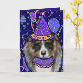 Australische Herder  Kaart (Gele Bloem)