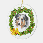 Australische Herder Keramisch Ornament (Links)