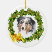 Australische Herder Keramisch Ornament (Achterkant)