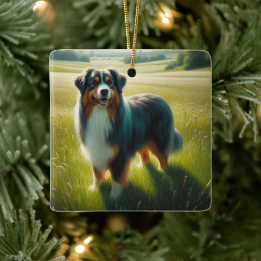 Australische Herder Keramisch Ornament (Boom)