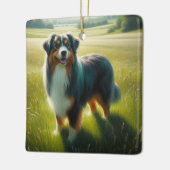 Australische Herder Keramisch Ornament (Links)