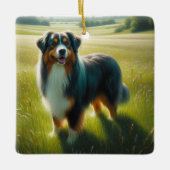 Australische Herder Keramisch Ornament (Voorkant)