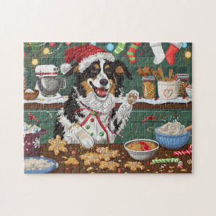 Australische Herder Kerst Bakken Kerstmis Legpuzzel