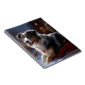 Australische Herder Kerst Feestelijke Periode Notitieboek (Rechterzijde)