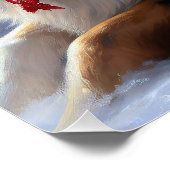 Australische Herder Kerst Feestelijke Periode Perfect Poster (Hoek)