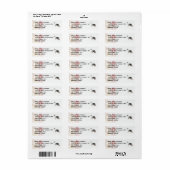 Australische herder kerst retour adres label (Full Sheet)