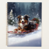 Australische Herder Kerst sneeuw winter Planner (Voorkant)