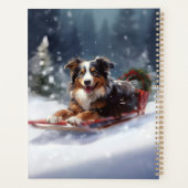 Australische Herder Kerst sneeuw winter Planner (Achterkant)