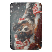 Australische Herder Kerstfeest Badmat (Voorkant Verticaal)