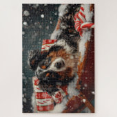 Australische Herder Kerstfeest Legpuzzel (Verticaal)