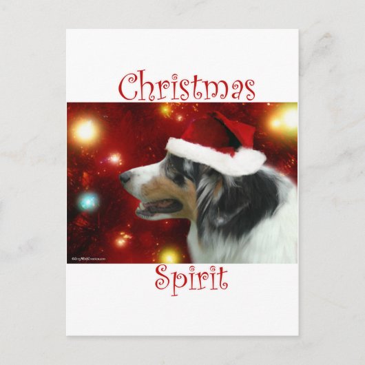 Australische herder Kerstgeest Feestdagenkaart (Voorkant)