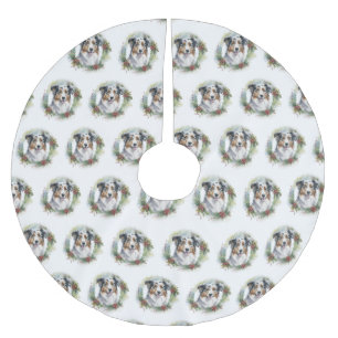 Australische Herder Kerstkrans Feestelijke Pup Kerstboom Rok