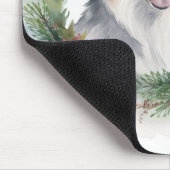 Australische Herder Kerstkrans Feestelijke Pup Muismat (Hoek)