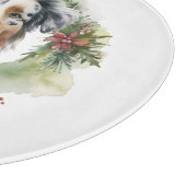 Australische Herder Kerstkrans Feestelijke Pup Snijplank (Hoek)
