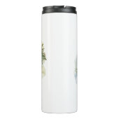 Australische Herder Kerstkrans Feestelijke Pup Thermosbeker (Achterkant)