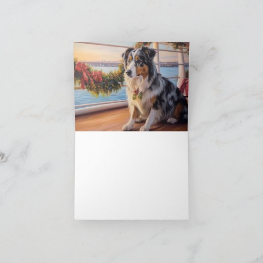 Australische Herder Kerstmis Cruise: Pawsome Kaart (Binnen)