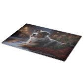 Australische herder Kerstmis Feestelijk Seizoen Snijplank (Hoek)