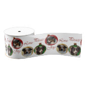 Australische herder Kerstmis Merry Grosgrain Lint (Spoel)