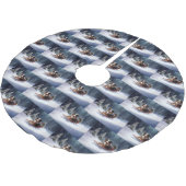 Australische Herder Kerstmis sneeuw winter Kerstboom Rok (Gekanteld)