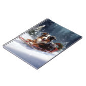 Australische Herder Kerstmis sneeuw winter Notitieboek (Linkerzijde)