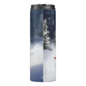 Australische Herder Kerstmis sneeuw winter Thermosbeker (Achterkant)