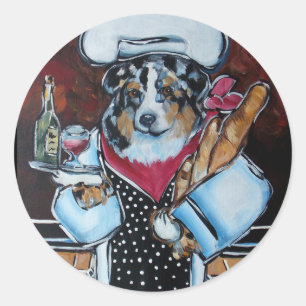 AUSTRALISCHE HERDER KOK RONDE STICKER