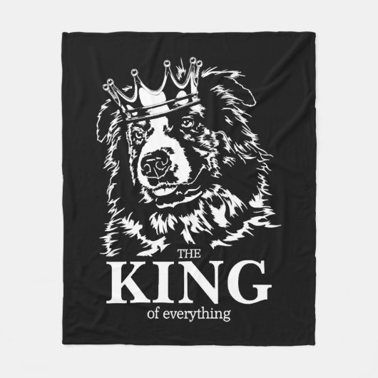 Australische Herder Koning van Alles hond vader Fleece Deken (Voorkant)