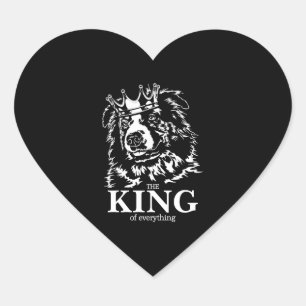 Australische Herder Koning van Alles hond vader Hart Sticker