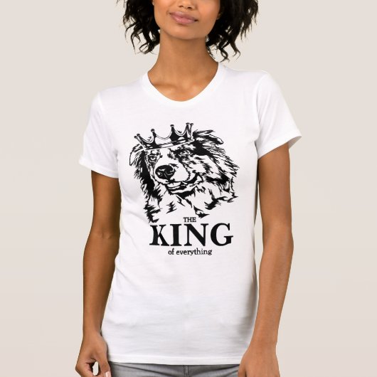 Australische Herder Koning van Alles hond vader T-shirt (Voorkant)