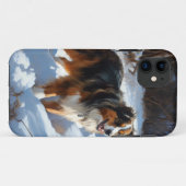 Australische Herder Laat het Sneeuwen Kerstmis Case-Mate iPhone Case (Achterkant (horizontaal))