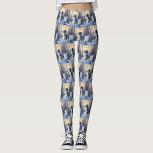Australische Herder Laat het Sneeuwen Kerstmis Leggings