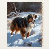 Australische Herder Laat het Sneeuwen Kerstmis Planner (Achterkant)