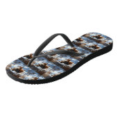 Australische Herder Laat het Sneeuwen Kerstmis Teenslippers (Schuin)