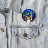 Australische Herder Marlin Vissen Ronde Button 5,7 Cm (In situ)