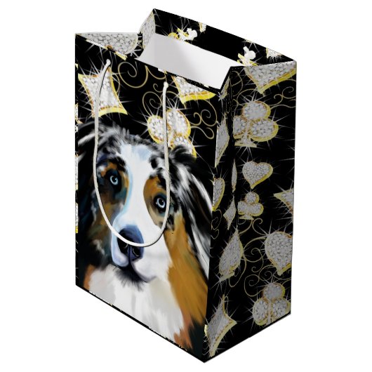 Australische Herder Medium Cadeauzakje (Achterkant Gekanteld)