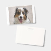 Australische herder Merle Badge (Voor- en achterkant)
