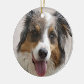 Australische herder Merle Keramisch Ornament (Links)